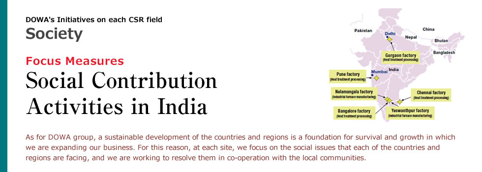 Focus Measures:Cocial Contribution Activities in India